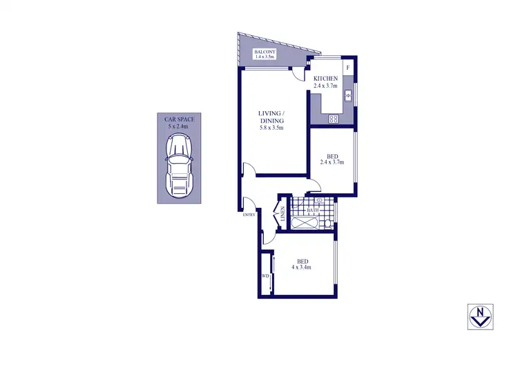 Floorplan of Homely unit listing, 4/17-21 Russell Street, Strathfield NSW 2135