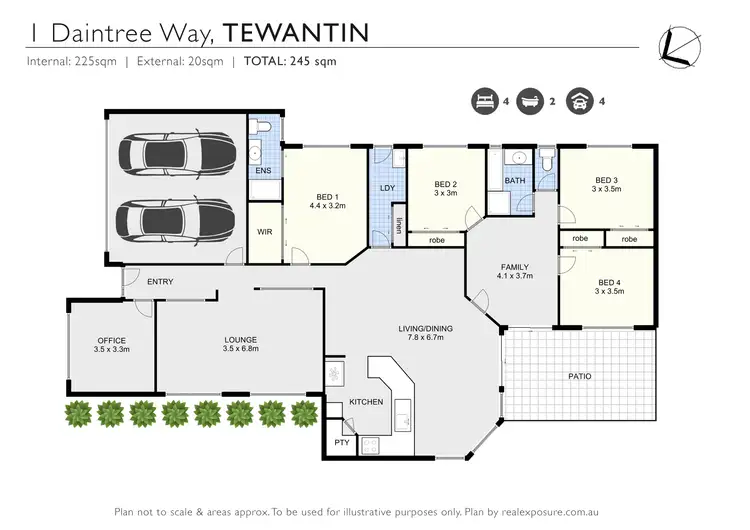 Floorplan of Homely house listing, 1 Daintree Way, Tewantin QLD 4565