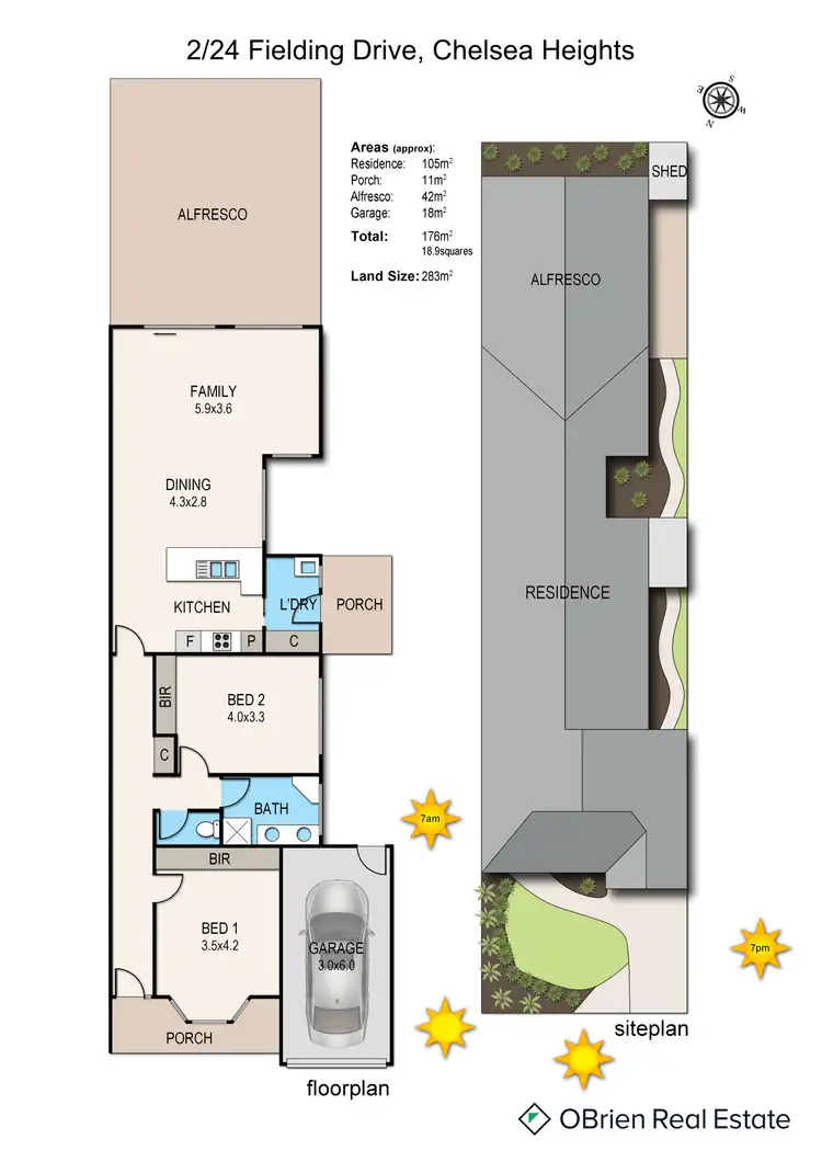 Floorplan of Homely unit listing, 2/24 Fielding Drive, Chelsea Heights VIC 3196