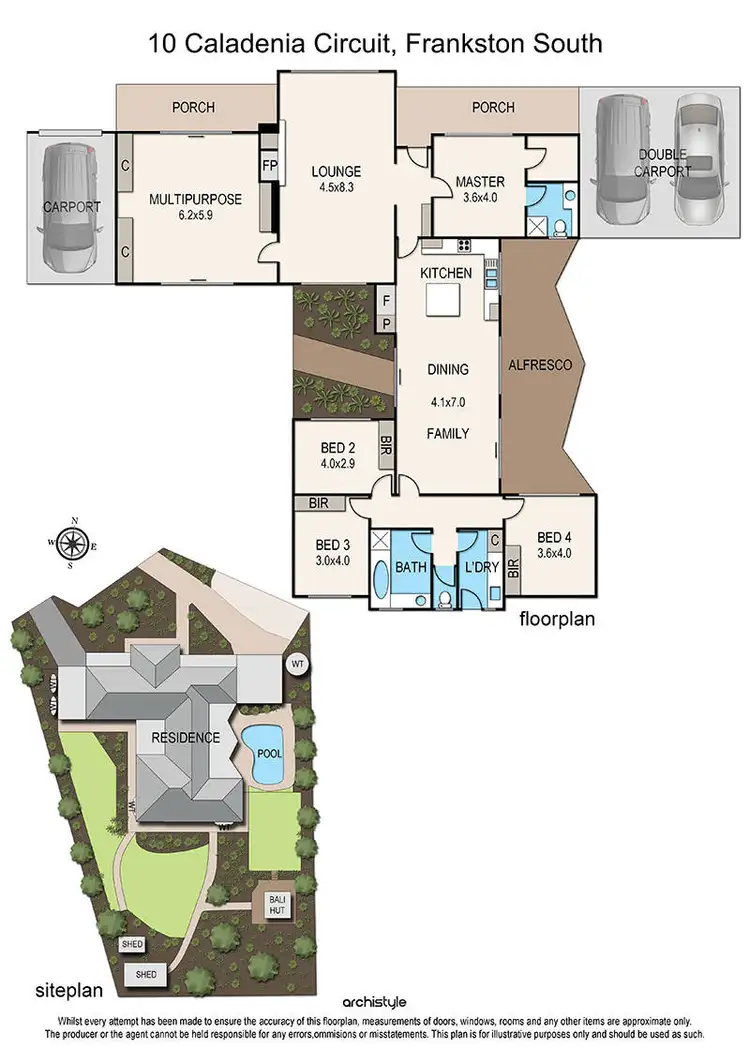 Floorplan of Homely house listing, 10 Caladenia Circuit, Frankston South VIC 3199