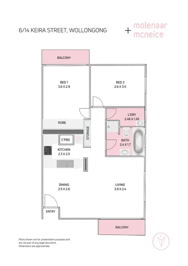 Floorplan of Homely apartment listing, 6/14 Keira Street, Wollongong NSW 2500