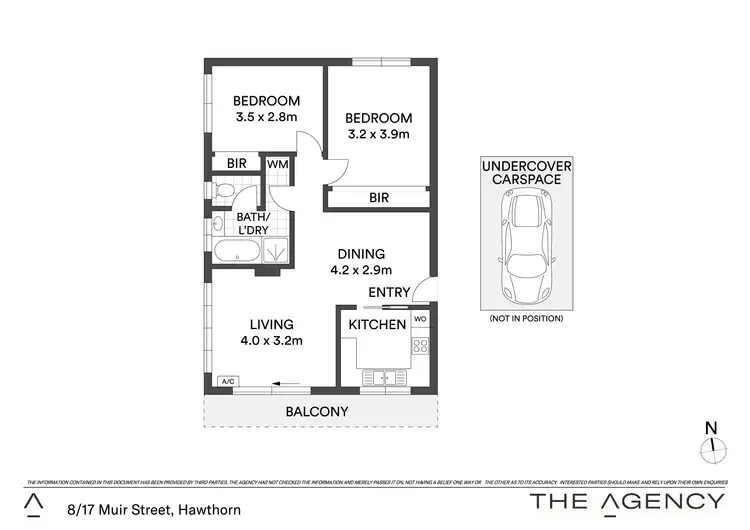 Floorplan of Homely apartment listing, 8/17 Muir Street, Hawthorn VIC 3122