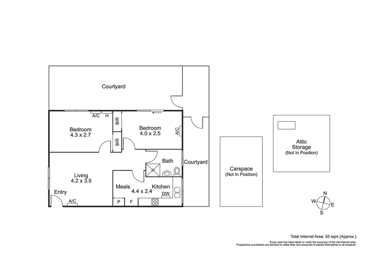 Floorplan of Homely unit listing, 1/35 Waxman Parade, Brunswick West VIC 3055