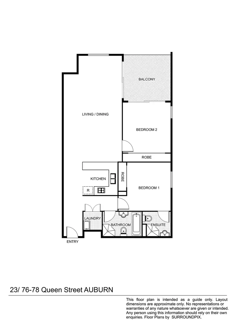 Floorplan of Homely unit listing, 34/76-78 Queen Street, Auburn NSW 2144