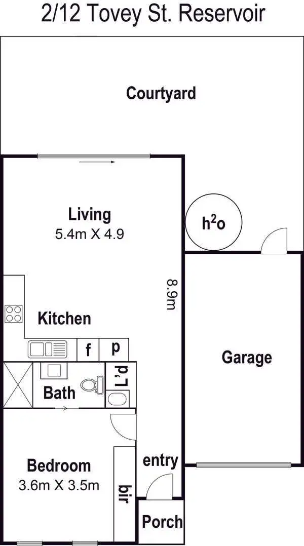 Floorplan of Homely unit listing, 3/12 Tovey Street, Reservoir VIC 3073