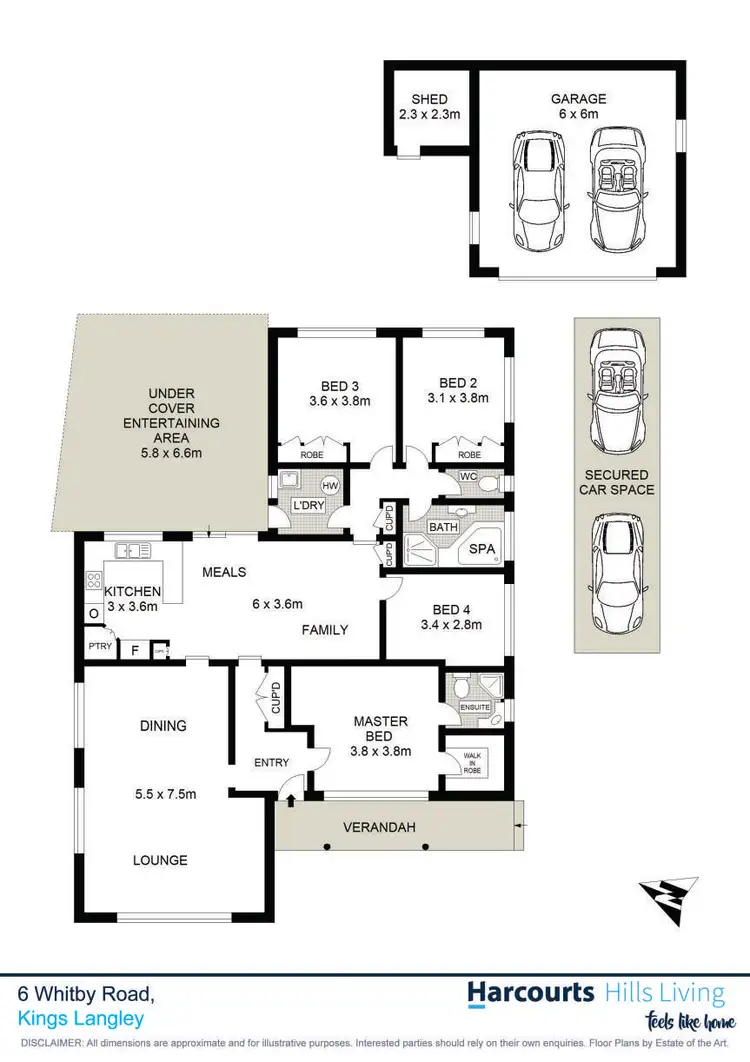 Floorplan of Homely house listing, 6 Whitby Road, Kings Langley NSW 2147