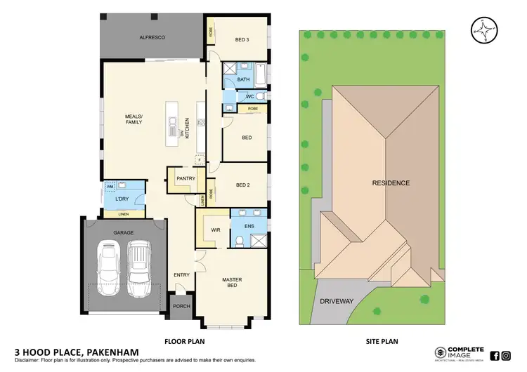 Floorplan of Homely house listing, 3 Hood Place, Pakenham VIC 3810