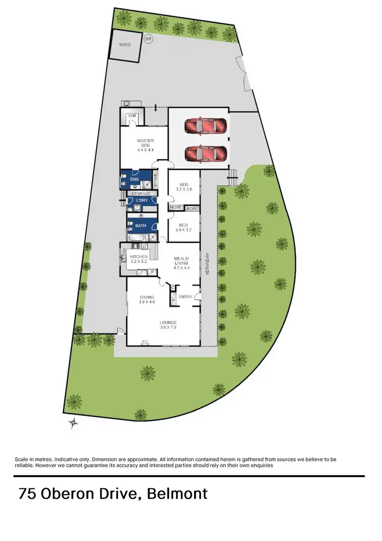 Floorplan of Homely house listing, 75 Oberon Drive, Belmont VIC 3216