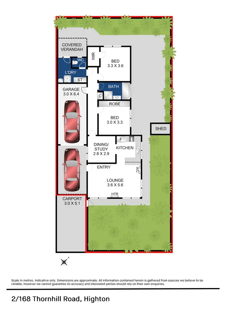 Floorplan of Homely unit listing, 2/168 Thornhill Road, Highton VIC 3216