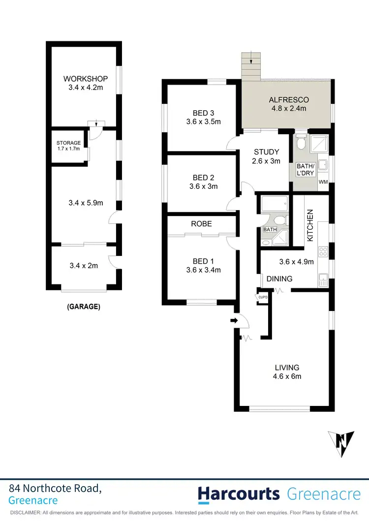 Floorplan of Homely house listing, 84 Northcote Road, Greenacre NSW 2190