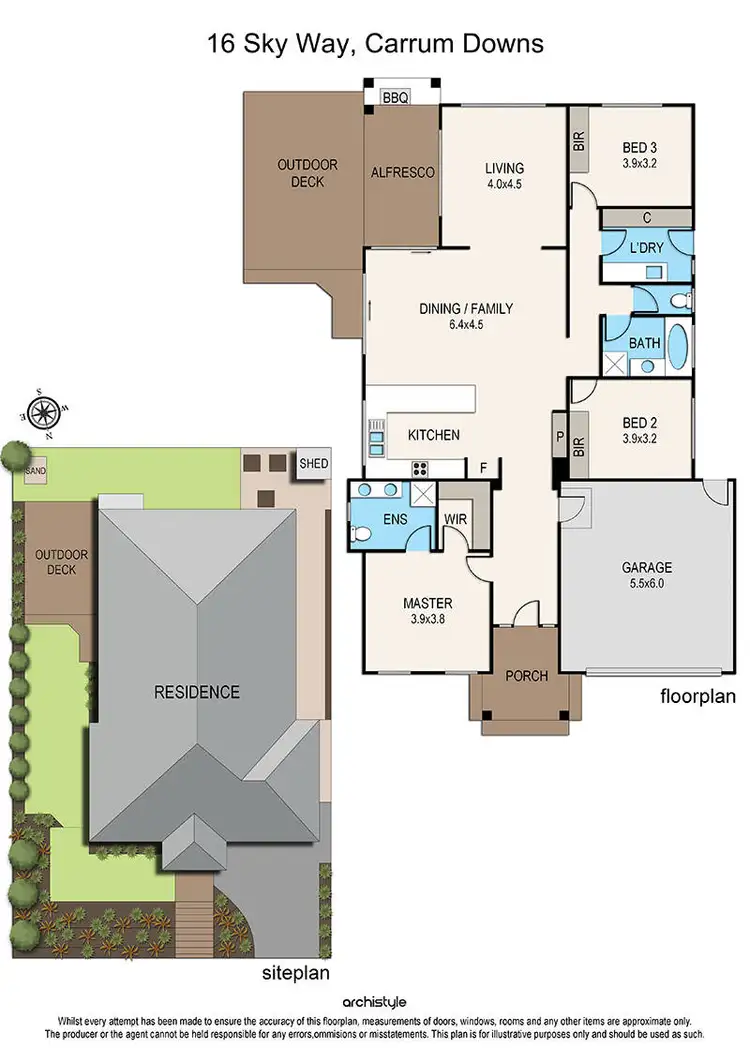 Floorplan of Homely house listing, 16 Sky Way, Carrum Downs VIC 3201