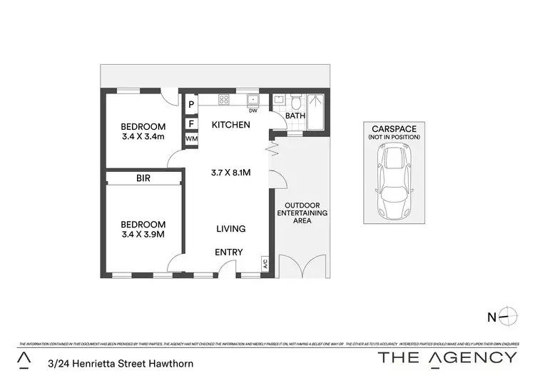 Floorplan of Homely villa listing, 3/24 Henrietta Street, Hawthorn VIC 3122