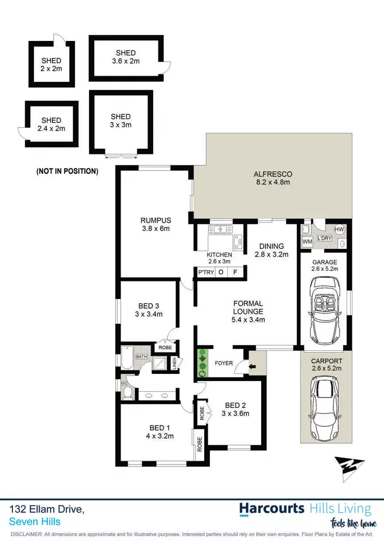 Floorplan of Homely house listing, 132 Ellam Drive, Seven Hills NSW 2147