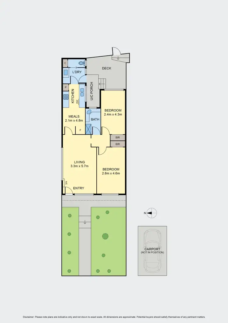 Floorplan of Homely unit listing, 1/14-16 Moushall Avenue, Niddrie VIC 3042