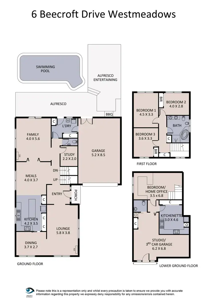 Floorplan of Homely house listing, 6 Beecroft Drive, Westmeadows VIC 3049