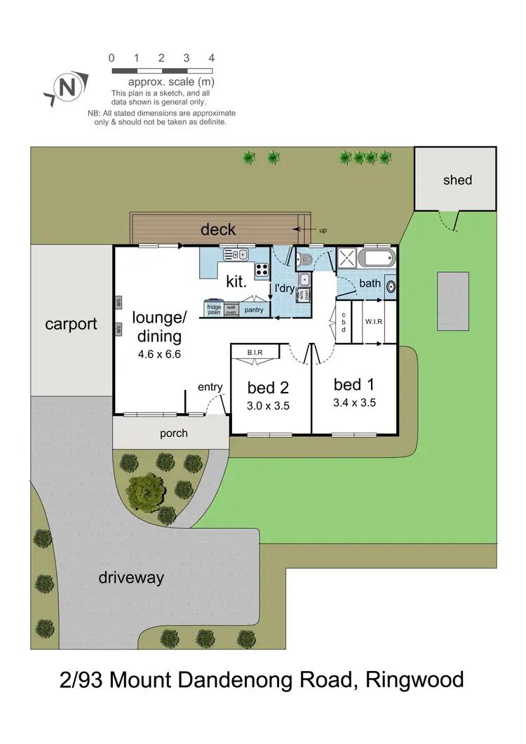 Floorplan of Homely unit listing, 2/93 Mount Dandenong Road, Ringwood East VIC 3135