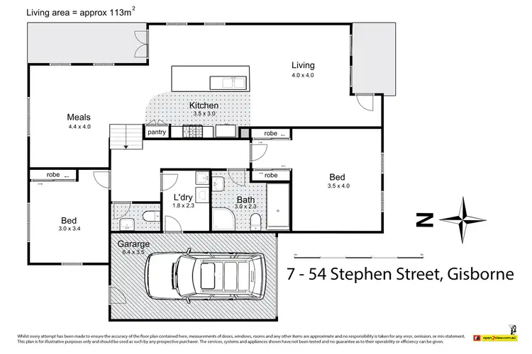 Floorplan of Homely unit listing, 7/54 Stephen Street, Gisborne VIC 3437
