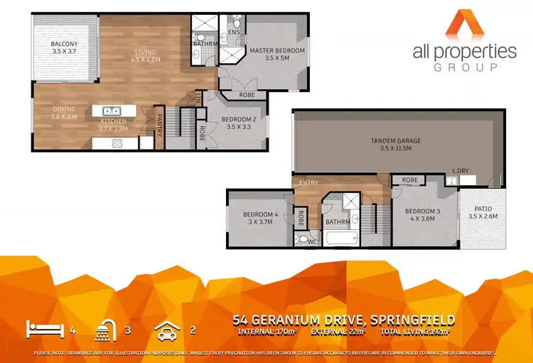 Floorplan of Homely house listing, 54 Geranium Drive, Springfield Lakes QLD 4300