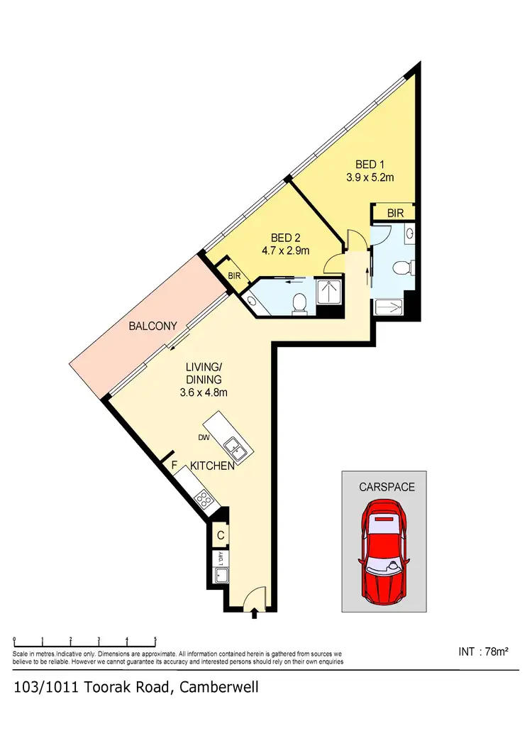 Floorplan of Homely apartment listing, 103/1101 Toorak Road, Camberwell VIC 3124