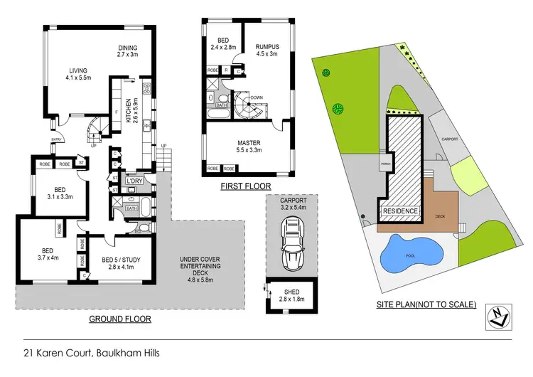 Floorplan of Homely house listing, 21 Karen Court, Baulkham Hills NSW 2153