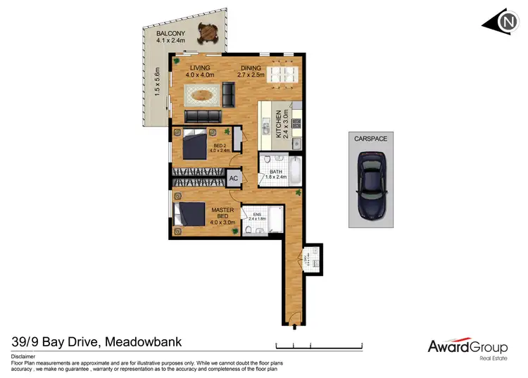 Floorplan of Homely unit listing, 39/9 Bay Drive, Meadowbank NSW 2114