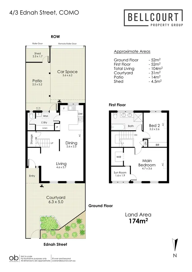 Floorplan of Homely townhouse listing, 4/3 Ednah Street, Como WA 6152