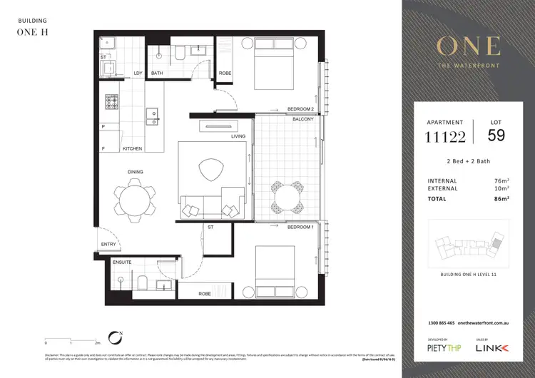 Floorplan of Homely apartment listing, 11122/17-19 Amalfi Drive, Wentworth Point NSW 2127