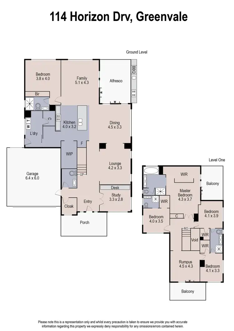Floorplan of Homely house listing, 114 Horizon Boulevard, Greenvale VIC 3059