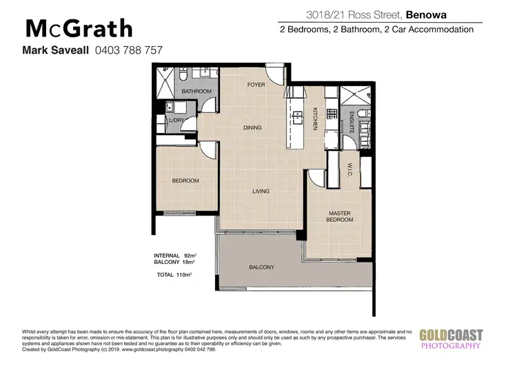 Floorplan of Homely apartment listing, 3018/21 Ross Street, Benowa QLD 4217