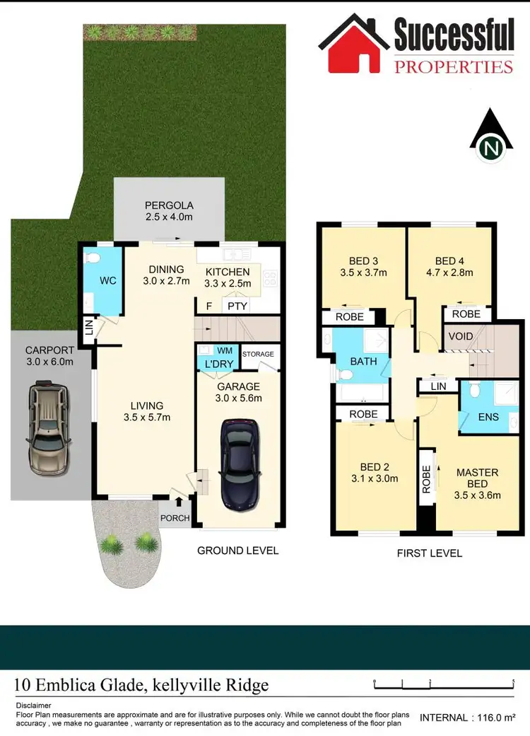 Floorplan of Homely townhouse listing, 10 Emblica Glade, Kellyville Ridge NSW 2155