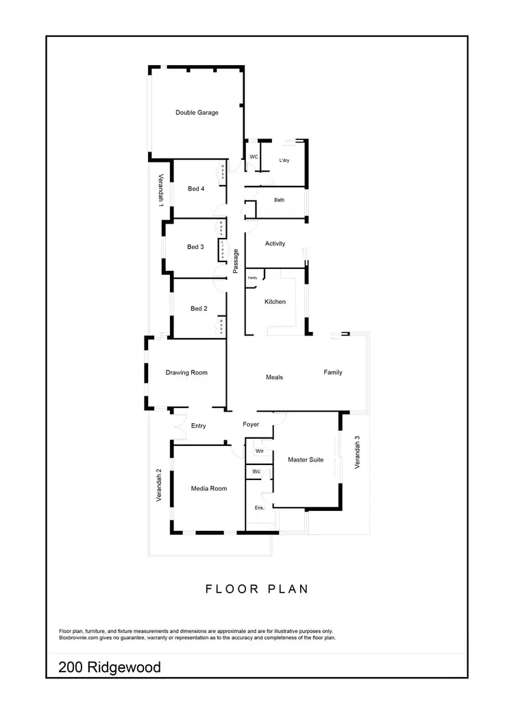Floorplan of Homely house listing, 200 Ridgewood Loop, Bullsbrook WA 6084