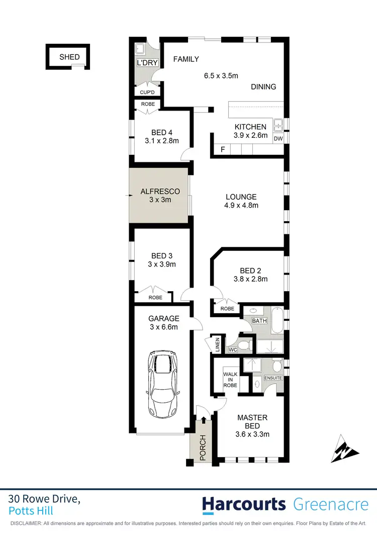 Floorplan of Homely house listing, 30 Rowe Drive, Potts Hill NSW 2143