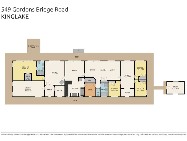 Floorplan of Homely rural property listing, 549 Gordons Bridge Road, Kinglake VIC 3763