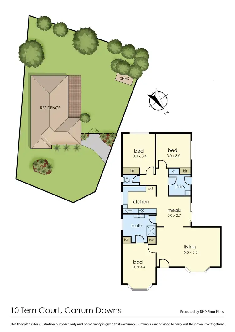 Floorplan of Homely house listing, 10 Tern Court, Carrum Downs VIC 3201