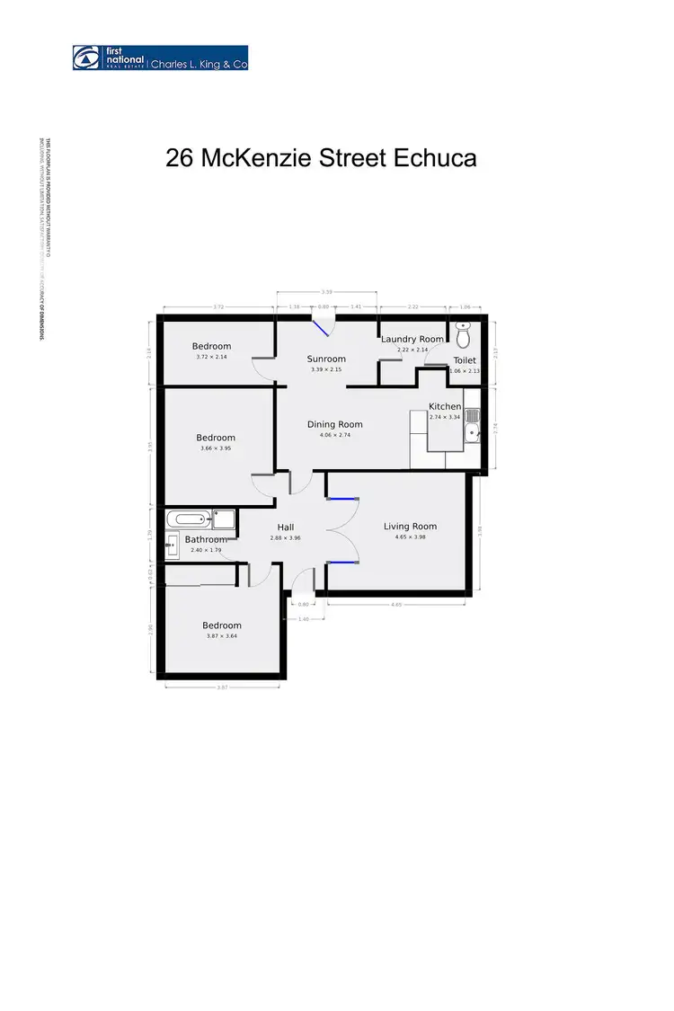 Floorplan of Homely house listing, 26 McKenzie Street, Echuca VIC 3564