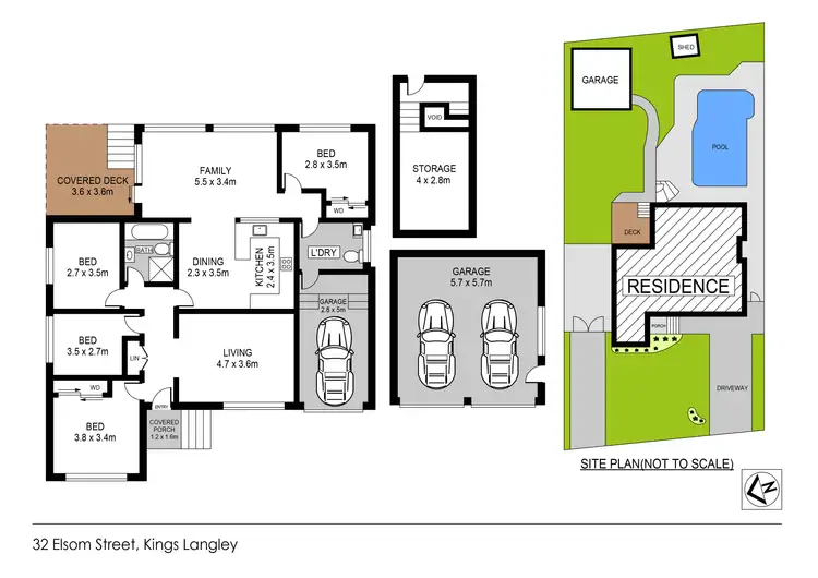 Floorplan of Homely house listing, 32 Elsom Street, Kings Langley NSW 2147