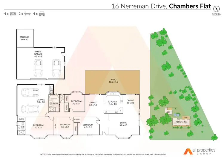 Floorplan of Homely house listing, 16-24 Nerreman Drive, Chambers Flat QLD 4133