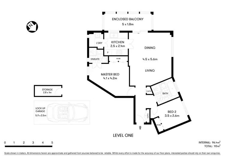 Floorplan of Homely apartment listing, 301/5 Fifth Avenue, Cremorne NSW 2090