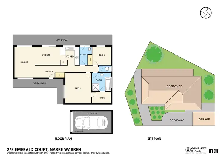 Floorplan of Homely unit listing, 2/5 Emerald Court, Narre Warren VIC 3805