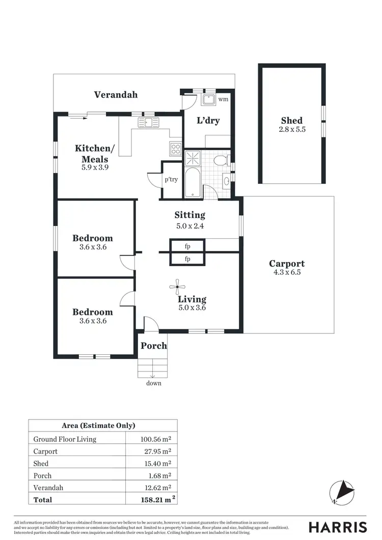 Floorplan of Homely house listing, 1 Erica Road, Heathfield SA 5153