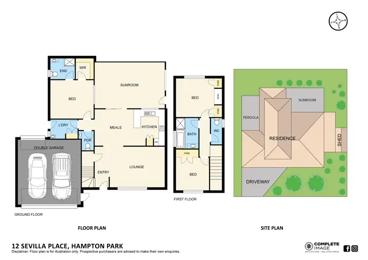 Floorplan of Homely house listing, 12 Sevilla Place, Hampton Park VIC 3976