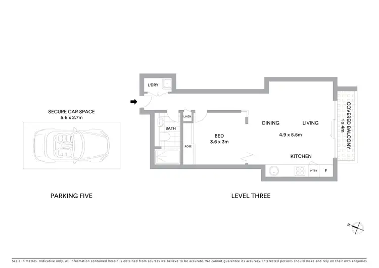 Floorplan of Homely apartment listing, 310/26 Napier Street, North Sydney NSW 2060