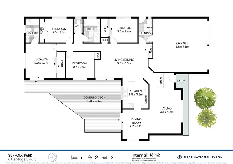 Floorplan of Homely house listing, 6 Heritage Court, Suffolk Park NSW 2481