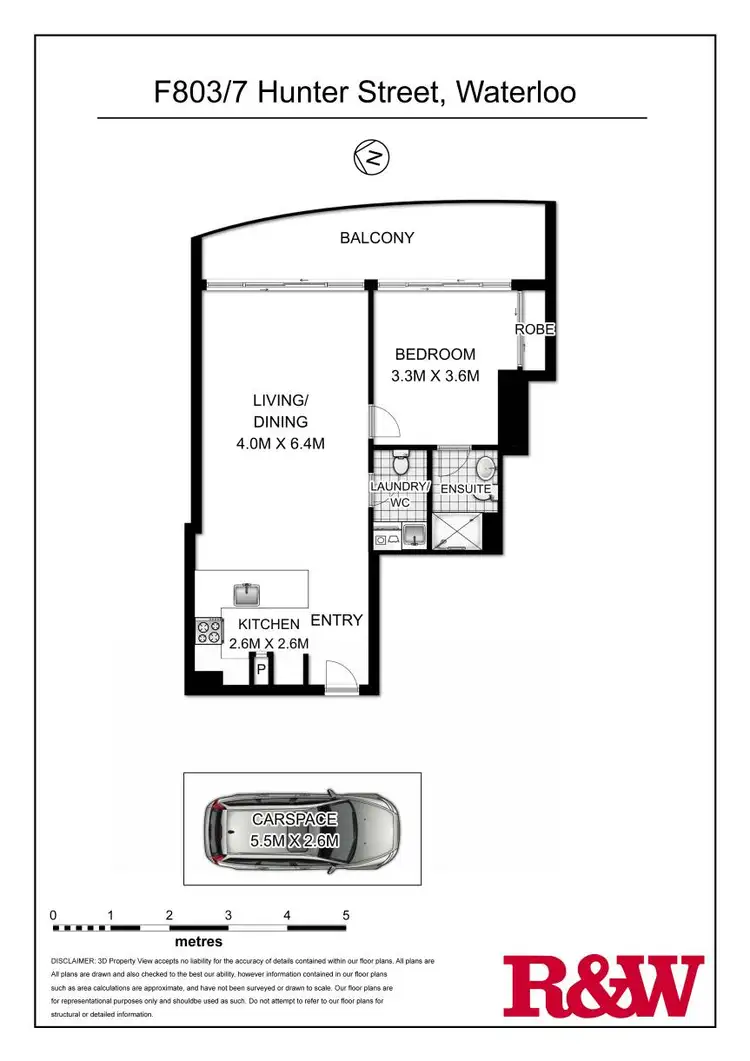 Floorplan of Homely apartment listing, F803/7 Hunter Street, Waterloo NSW 2017