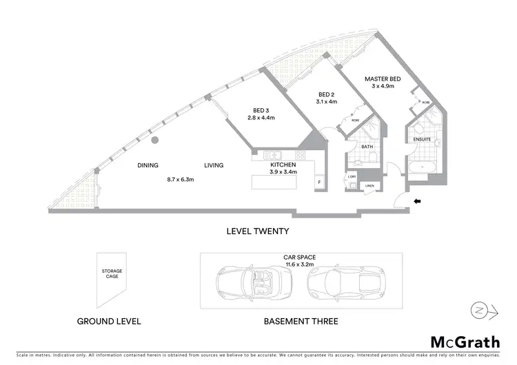 Floorplan of Homely apartment listing, 2001/3 Herbert Street, St Leonards NSW 2065