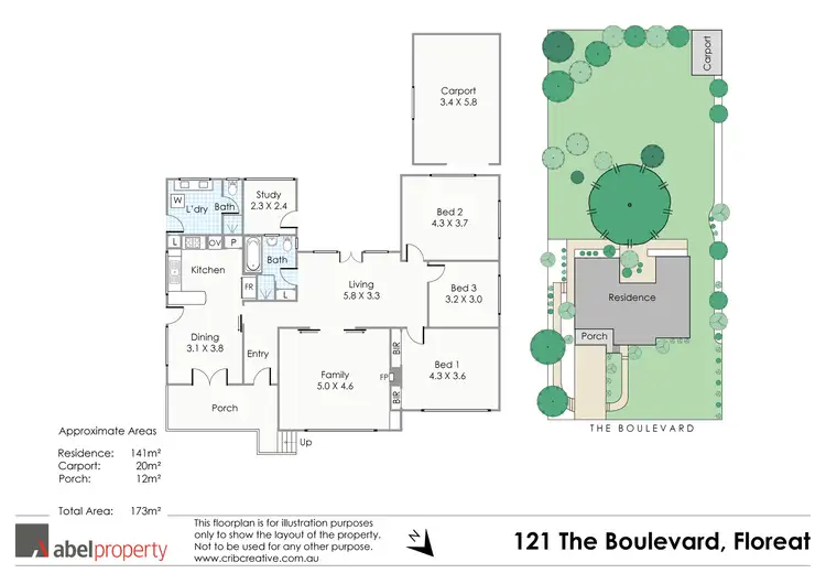 Floorplan of Homely house listing, 121 The Boulevard, Floreat WA 6014