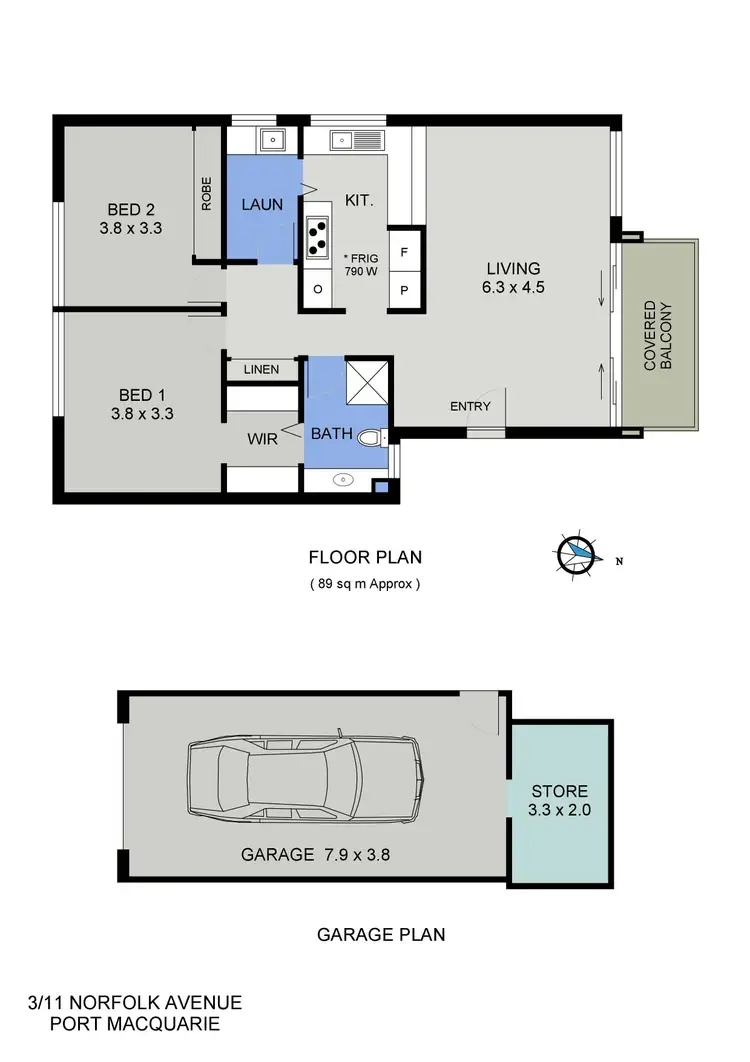 Floorplan of Homely unit listing, 3/11 Norfolk Avenue, Port Macquarie NSW 2444