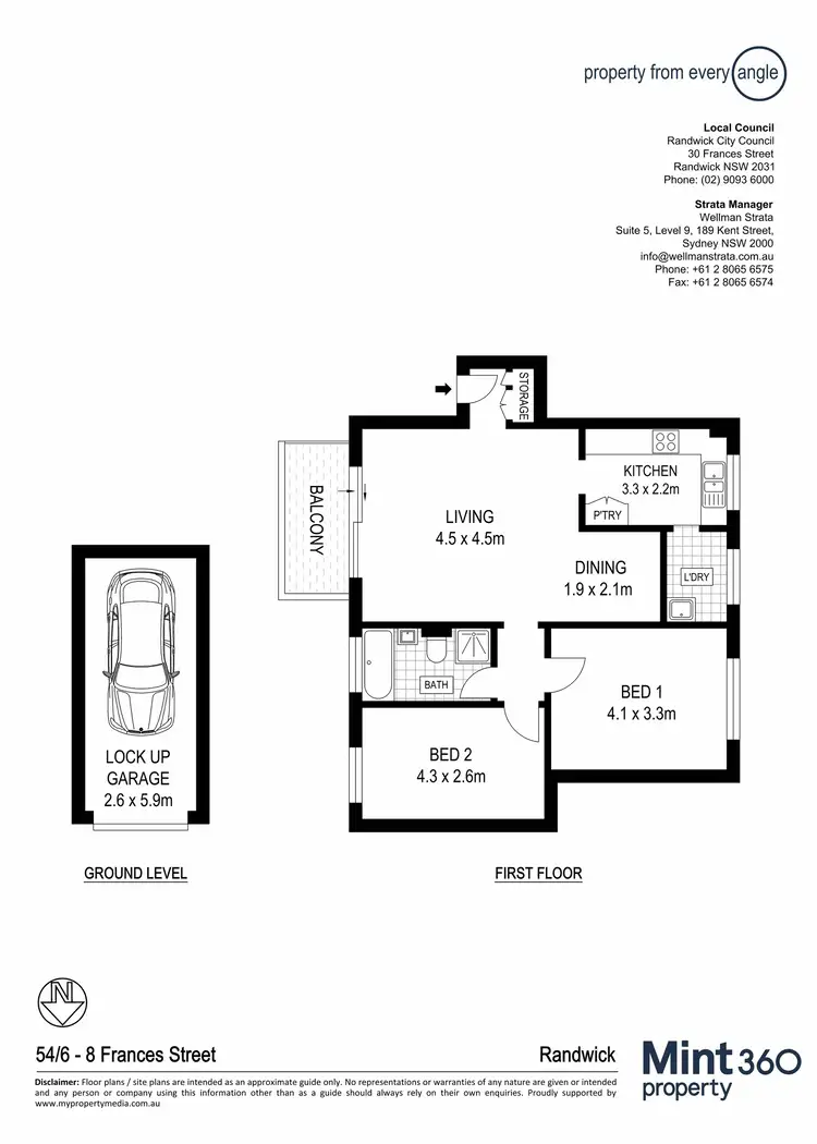 Floorplan of Homely apartment listing, 54/6-8 Frances Street, Randwick NSW 2031