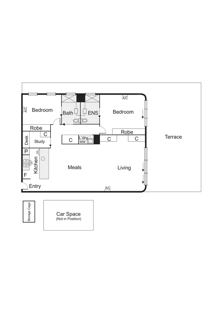 Floorplan of Homely apartment listing, 301/138-140 Ormond Road, Elwood VIC 3184