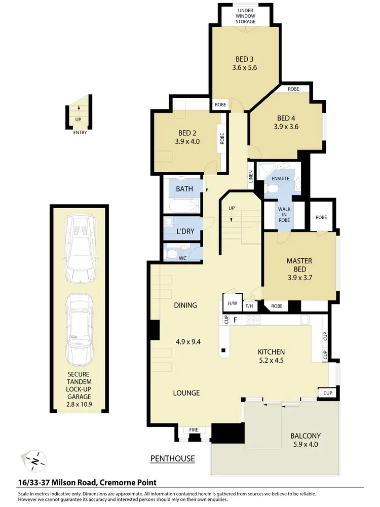 Floorplan of Homely apartment listing, 16/37 Milson Road, Cremorne Point NSW 2090